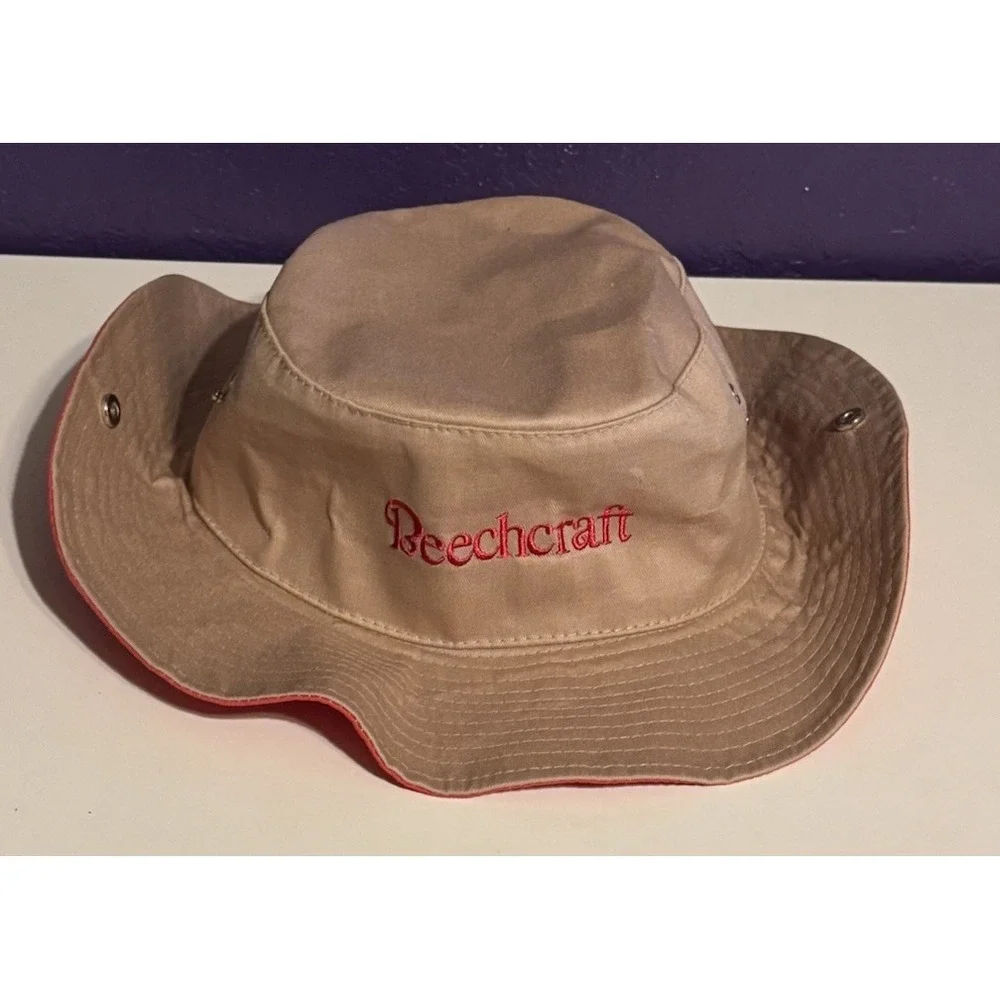 Beechcraft Bucket Hat Cessna Plane Aviation Flight Cap Yacht Extremely Rare